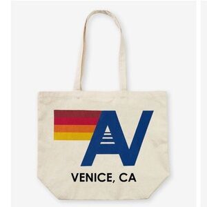 Aviator Nation Canvas Tote *Venice,‎ CA 4 Stripe W/Logo NIP